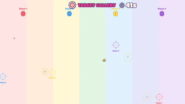 Target Gallery: Aim and shoot the targets — not the bombs!
